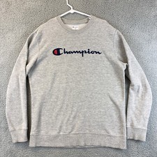Champion Gray French Terry Crew Neck Sweatshirt Men  s Size Large /62-38