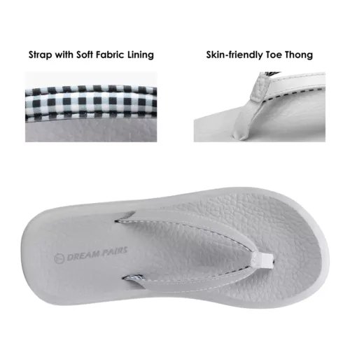 Damen-Flip-Flops Fußgewölbestütze weiche Polster leichte Strand-Riemensandalen - Bild 17 von 30