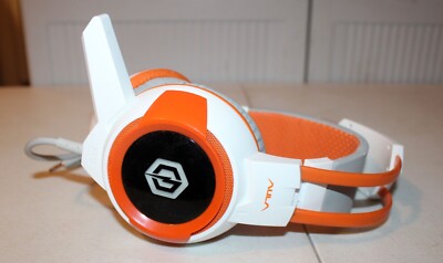 Aula Gaming Headphone Wired Over-The-Ear Adjustable Headband Ear-Cup in Orange