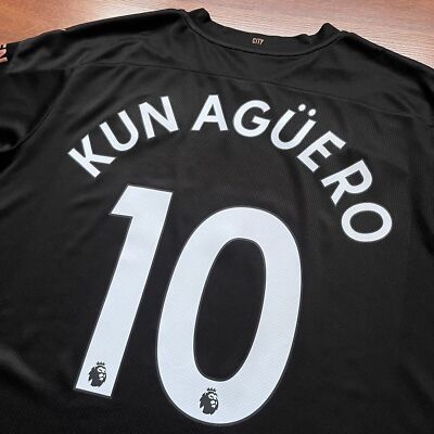 MANCHESTER CITY PUMA 2020/2021 SOCCER AWAY JERSEY #10 AGUERO SIZE