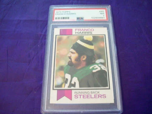 1973 TOPPS FOOTBALL #89 FRANCO HARRIS (STEELERS) (ROOKIE) PSA 7