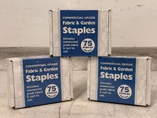 3 BOXES OF 75 EACH Easy Gardener Commercial Grade Fabric & Garden Staples # 815R