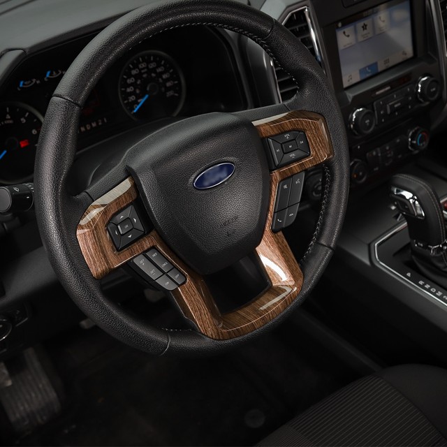 Wood Grain Car Steering Wheel Cover for 20152020 Ford F150 F250 F350