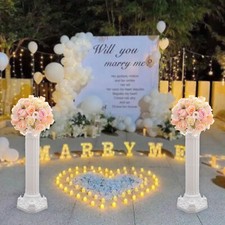 4pcs Roman Pillar Flowerpot Holder Wedding Roman Column Landscape Venue Decor