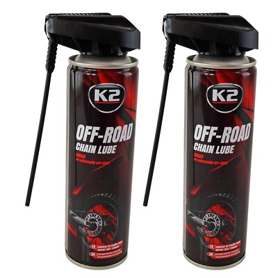 2x K2 Kettenspray Off-Road Halbsynthetisches Offroad-Motorradketten 250 ml