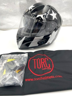TORC T15B Bluetooth Integrated Helmet Captain Shadow Size Large - T15B05CAPS24