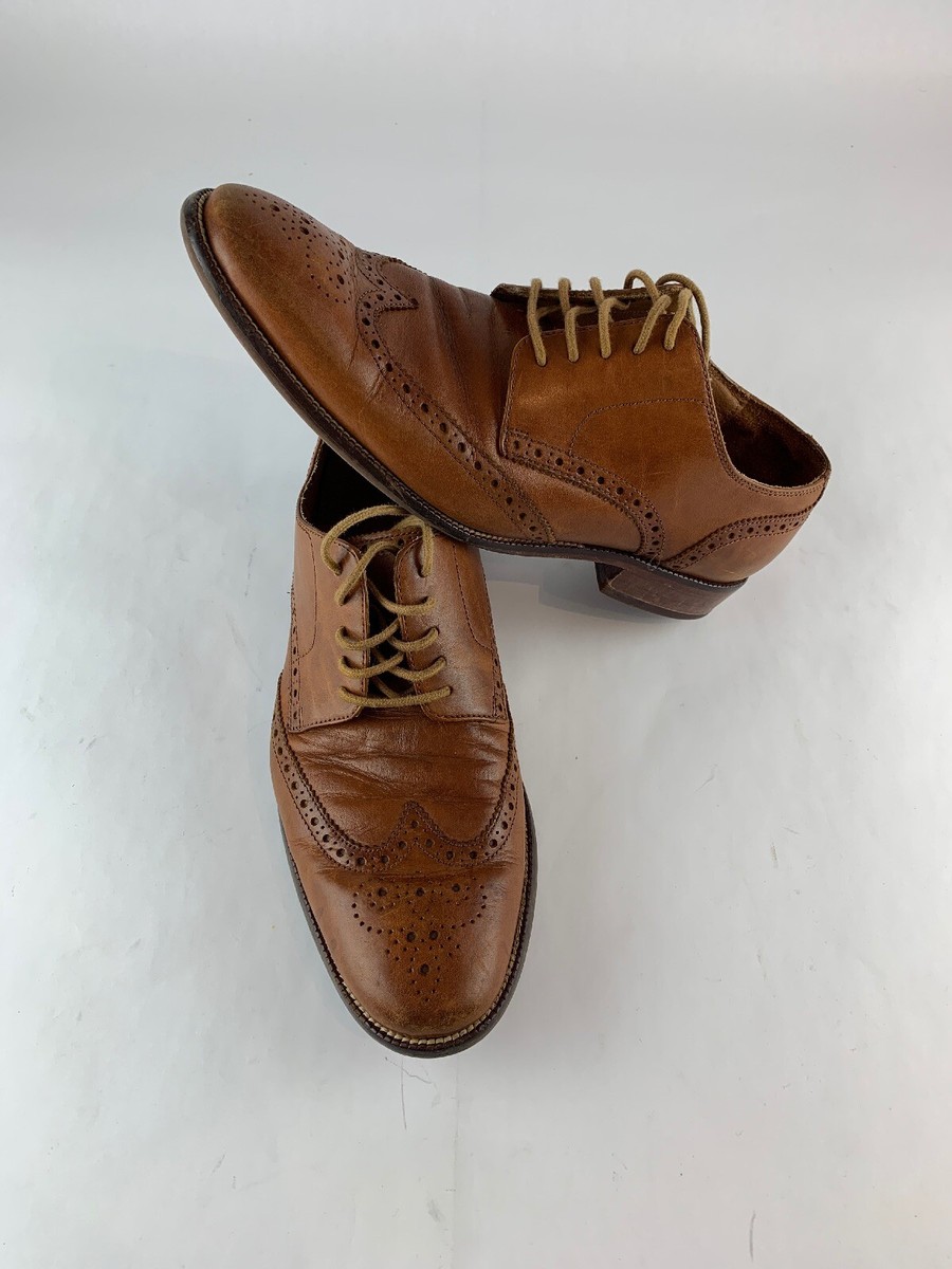 Cole Haan Tan Leather Wingtip Derby Oxfords Men’s Size 9.5 Cole Haan Tan Leather Wingtip Derby Oxfords Men main image 2