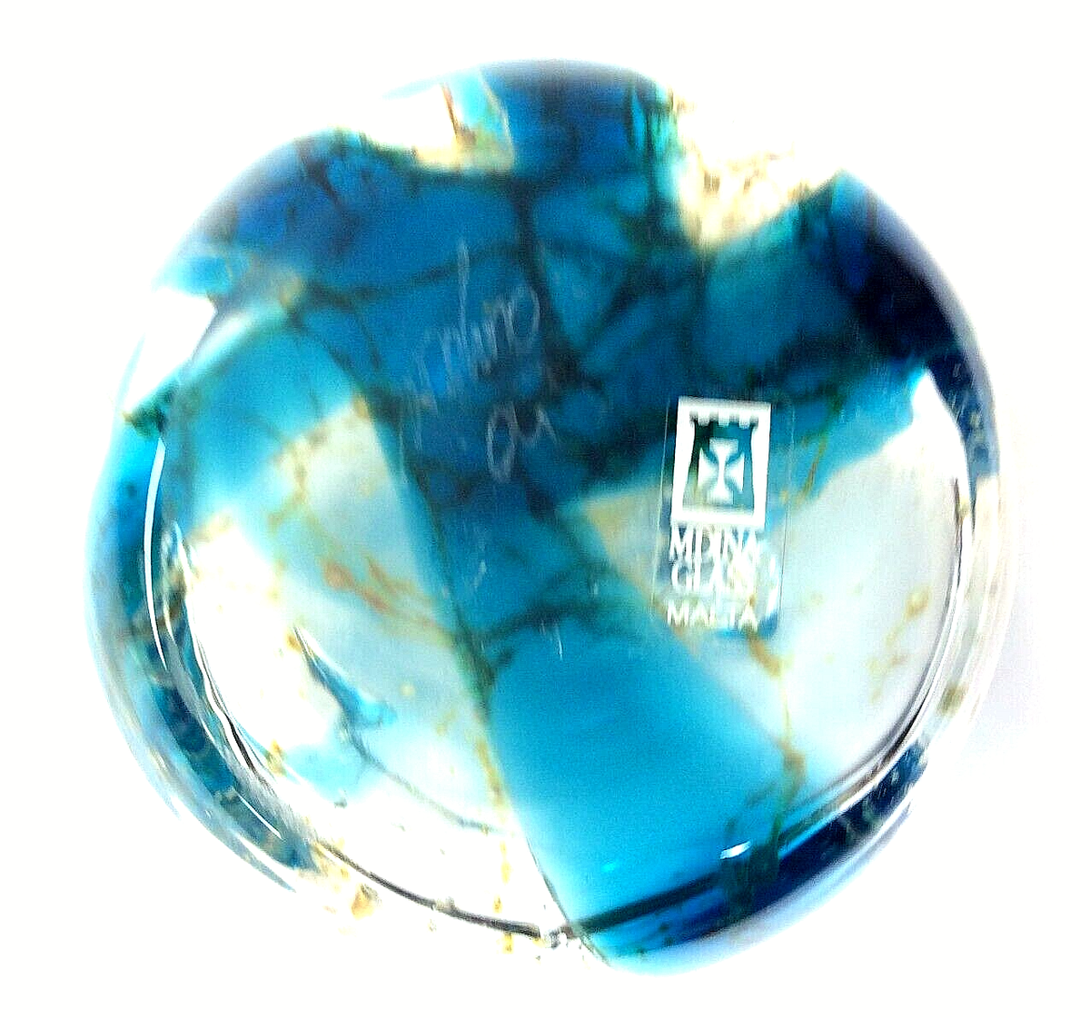 Vintage MDINA GLASS Small Art Glass Vase ~ Made in Malta ~ Signed