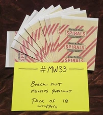 REPO MINT WRAPPERS ANTIQ SLOT SPIRALS PEPERMINT MILLS/JENNINGS 10 PACK MW#33