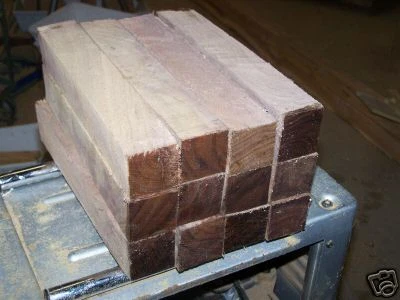 GREEN VALLEY WOOD PRODUCTS EIGHT (8) DARK WALNUT TURNING BLOCKS LUMBER LATHE WOOD LUMBER 2" X 2" X 12"