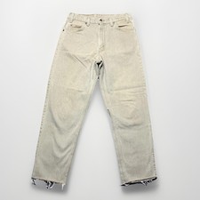 Vintage 90s Levi's Orange Tab 550 Jeans Fit 30x28 RAW HEM Tan Made in USA