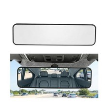 Car Rear View Mirror Clip On Clear Panoramic Wide Angle Vehicle Rearview White