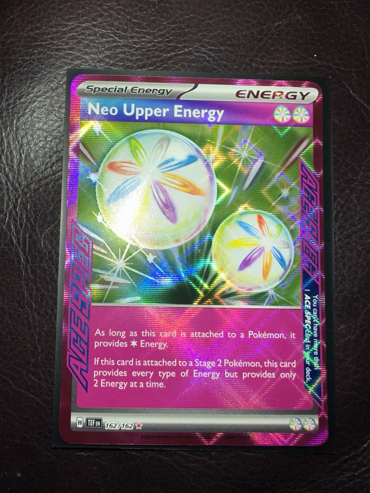 Neo Upper Energy 162/162SV05: Temporal Forces Ace Spec Holo Pokémon TCG NM