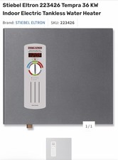 Stiebel Eltron 223426 Tempra 36 kW Indoor Electric Tankless Water Heater