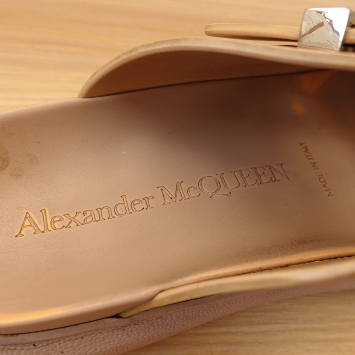 Single Shoe Amputee LEFT ONLY Alexander McQueen Sandals Women 39 Beige 9 Hybrid View 3