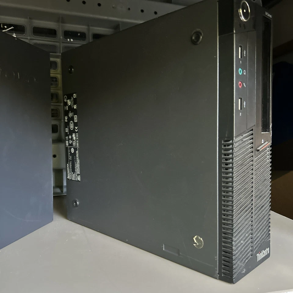 Lote de 2 computadoras de escritorio Lenovo ThinkCentre serie M PC Intel Core i5 Windows 7 Unteste Foto 2 de 4