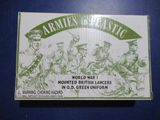 Armies in Plastic 5540 WWI Mounted British Lancers in O.D. Green Uniform