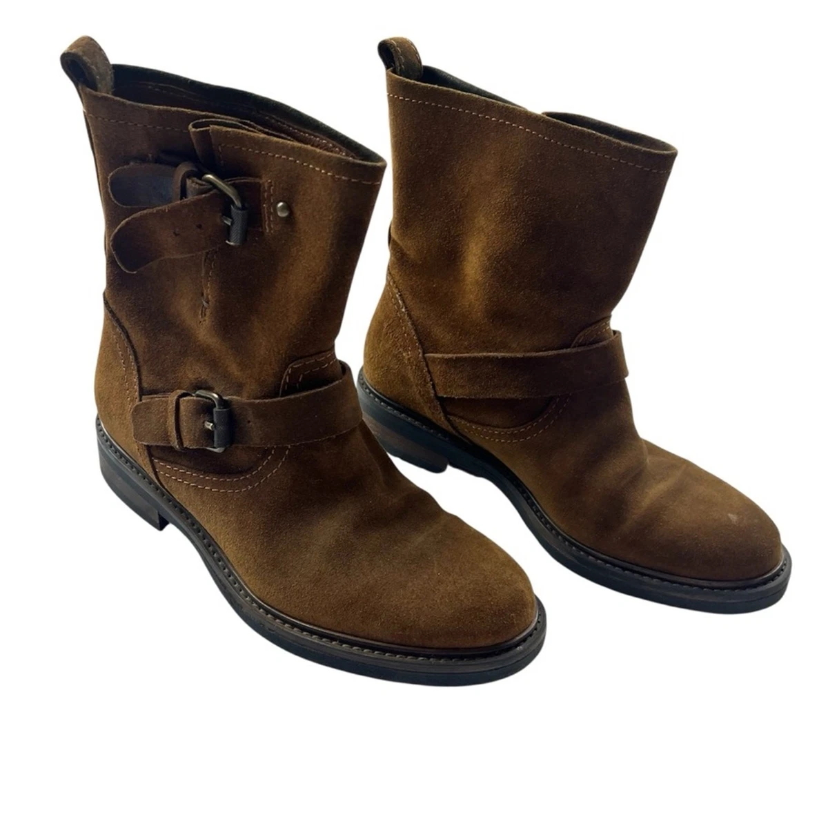 Bottines J.Crew En Cuir Daim Marron Pointure 5.5 US - Cheville, Talon Haut, Neuves Sans Boîte (Italie)