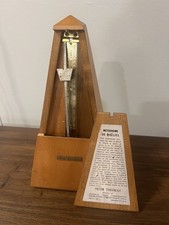 Seth Thomas Wooden Metronome De Maelzel E873-111 6408 VTG Works Wind Up READ 