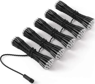 Twinkly Plus - RGBW Modular Curtain with Black Wire - 250 Count - 5 Drops - 5...