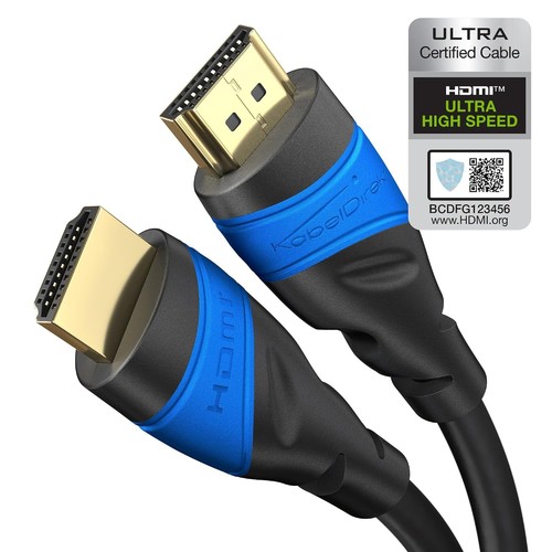 KabelDirekt 8K 10K HDMI 2.1 Cable 2m – Certified 48Gbps Flexcore Technology