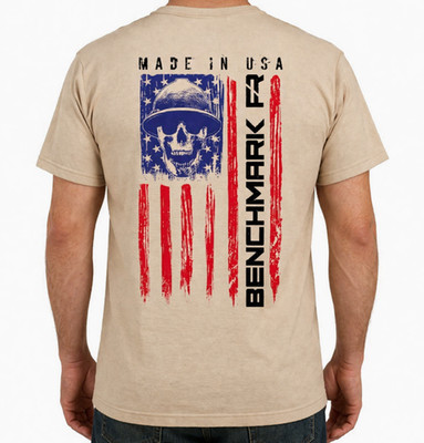Benchmark FR 3X Second Gen Jersey Cotton T-Shirt With Skull Flag Graphic