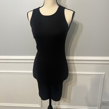Brandy Melville Ribbed Bodycon Little Black Dress Sleeveless Size XS 100% Cotton