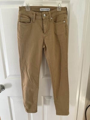 Amazon Essentials Women s Tan Jeans Size 0 Zip Front Skinny 26  Inseam