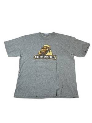Yazbek Chihuahua T-Shirt Große XXL Herren Grau Baumwolle Vintage 90er USA