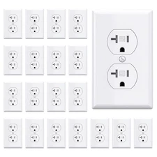 20 Amps Outlets Duplex Electrical Receptacle Outlets,Tamper Resistant,Heavy-Duty
