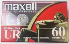 Maxell UR Normal Bias IEC Type 60 Min Audio Cassette Tapes - Lot of 4 - Sealed