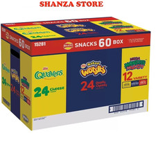 Walkers Crisps Snack Variety Box 60Pack Quavers Baked Wotsits Mega Monster Munch
