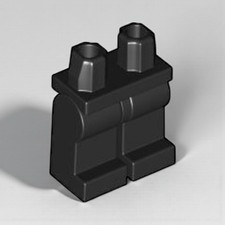 Lego Black Minifigure Replacement Plain Hips and Legs