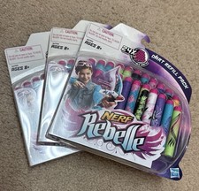 Lot of 3 NERF Rebelle Dart Refill Pack Soft Darts 24 Dart Refill Pack