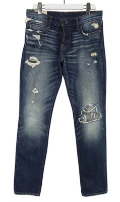 Abercrombie & Fitch Hommes Jeans W32/L34 Délavé Fripped Modèle Bouton Fly - Photo 1/4