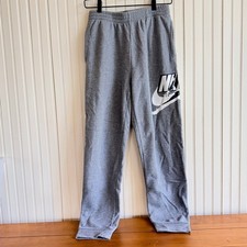 Jordan Boys Gray Fleece Jogger Sweatpants Big Logo XL 13-15 Yrs 