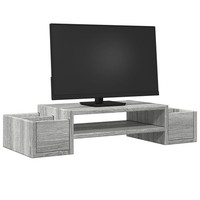 MonitorstäNder Mit Stauraum Grau Sonoma 70X27X15 Spanplatte