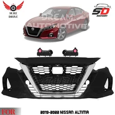 Front Bumper Cover Paintable & Grille Assembly for 2019-2022 Nissan Altima