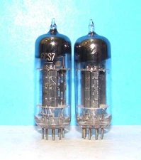 6CS7 Philco radio audio amplifier vintage electron vacuum tubes 2 valves tested