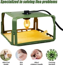 2 Packs Flea Bed Bug Trap Odorless Cleaner and Flea Killer Trap Pad Sticky Dome