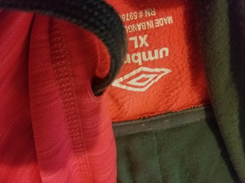 Suéter com capuz feminino umbro XL laranja treino academia atlética - Imagem 3 de 4