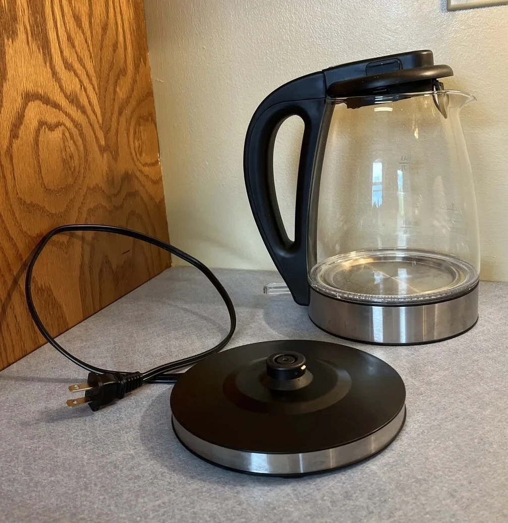 Hamilton Beach 7-Cup Black Glass Kettle Electric