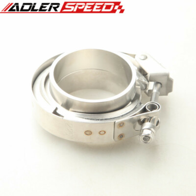 1.75'' T304 SS Quick Release V Band Clamp & Flanges Kit Turbo Exhaust Downpipe