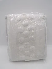 Pottery Barn Teen Tufted Pom Border Blackout Drape Panel White 52x108" #P476