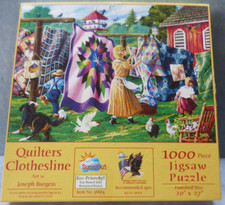 24873.  Puzzle  Quilters Clothesline  Wäscheleine  1000 Teile  Jigsaw