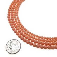 Pink Shell Pearl Smooth Round Beads 3mm 4mm 6mm 8mm 10mm 15.5" Strand