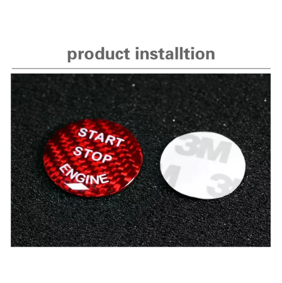 BMW F20 F21 F22 F23 F30 F32 F33 F34 START STOP PUSH BUTTON ENGINE RED CARBON - Image 2 of 3
