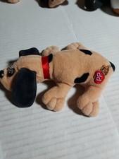 POUND PUPPIES Tan And Black PUPPY Plush toy TONKA 1985,VGC. 7 Inch,