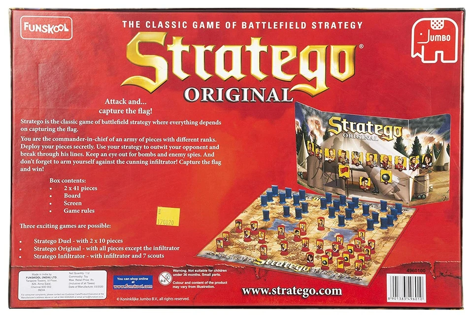 Funskool Stratego Brettspiel Alter 8+ KOSTENLOSER VERSAND - Bild 3 von 4