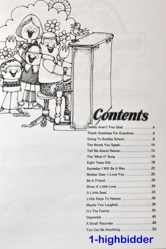 Vintage 1978 Young Mormons Sing Songbook Sheet Music Janeen Brady LDS Piano - Picture 2 of 4